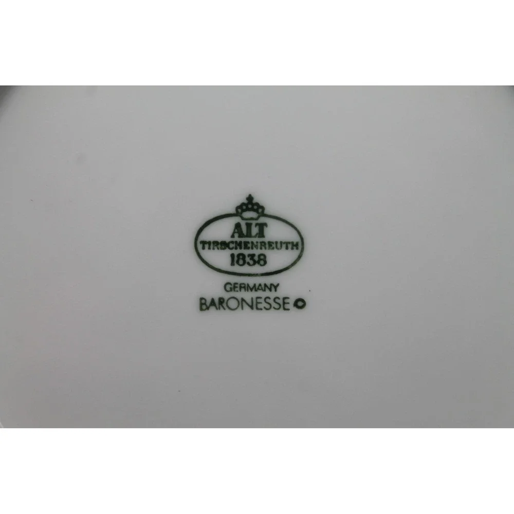 Vintage ALT Tirschenreuth Baronesse Germany White Porcelain Plates 8.25